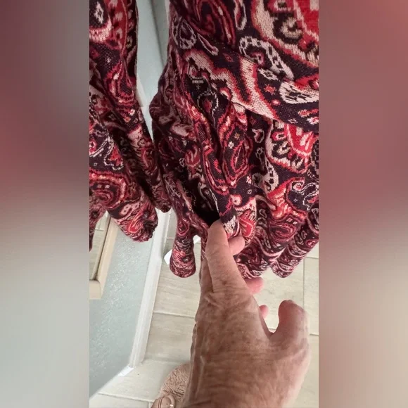 Anthropologie Maeve Paisley Belted Dress Pink - Picture 9 of 16